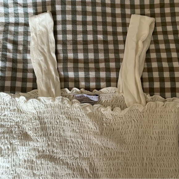 White Smocked Ruffle Top - Picture 2 of 7